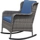 Outdoor Resin Wicker Rocking Chair with Cushions - Bed Bath & Beyond ...