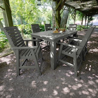 Weatherly 7-piece Outdoor Dining Set - 42" x 72" Table, Counter-height