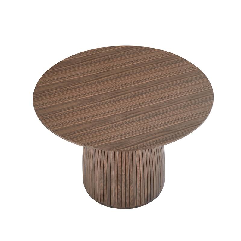 47.24 inch MDF Dining Table Kitchen Table Small Space Dining Table - Walnut