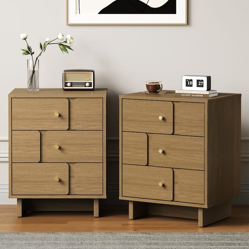3-Drawer Bedside Table