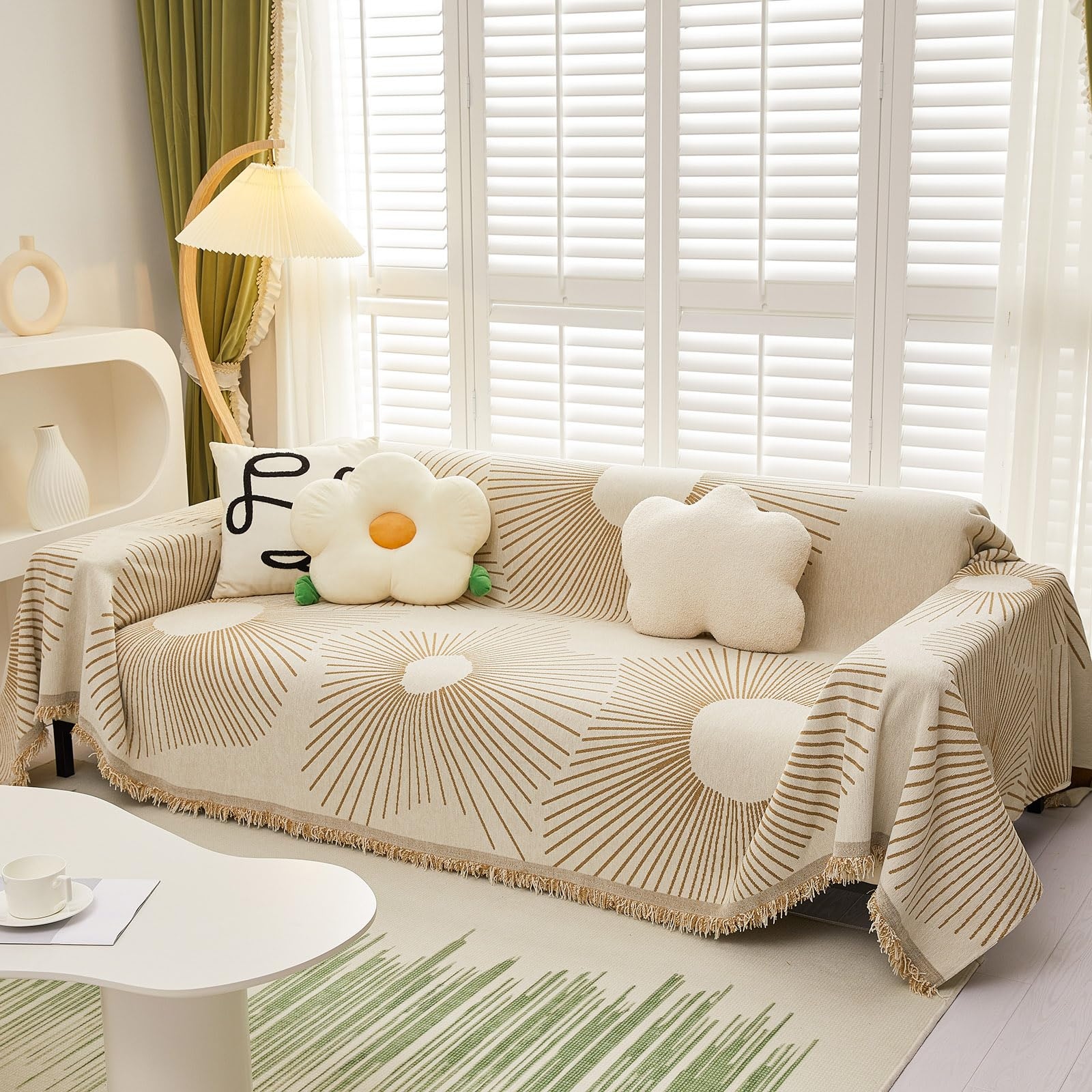 Reversible Sectional Couch Cover for 3 Cushion Couch Sofa Khaki Chenille Furniture Protector Sofa Covers 71 x150 Bed Bath Beyond 40646466