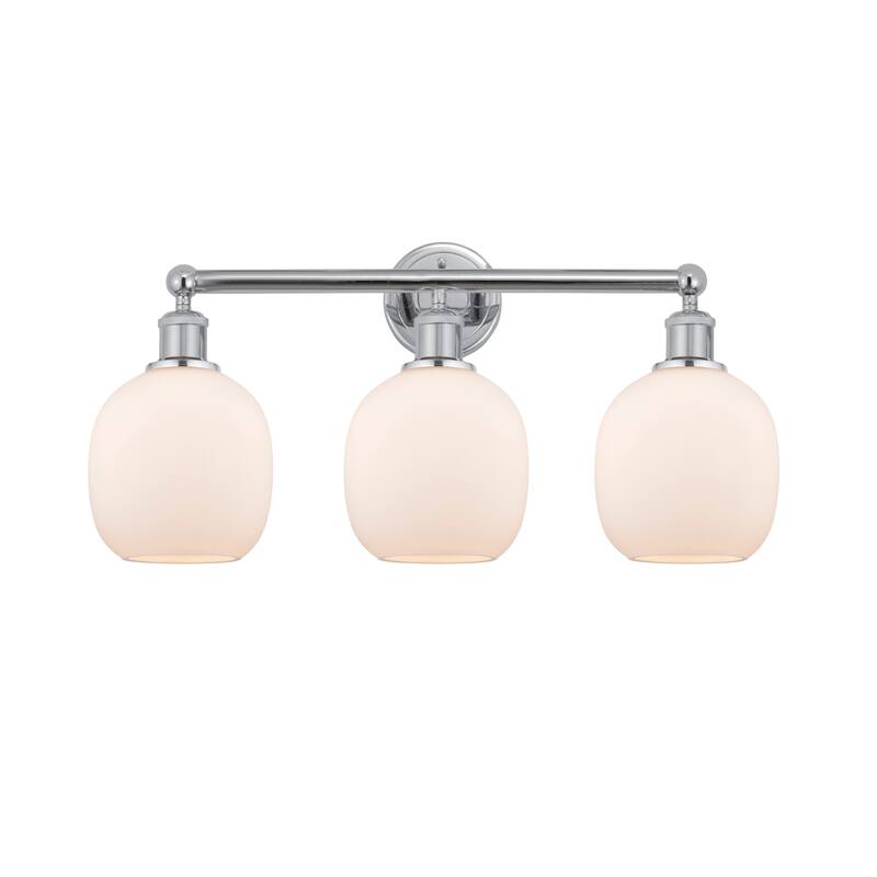 Innovations Lighting 616-3W-12-24 Belfast Vanity Belfast 3 Light 24" - Polished Chrome / Matte White