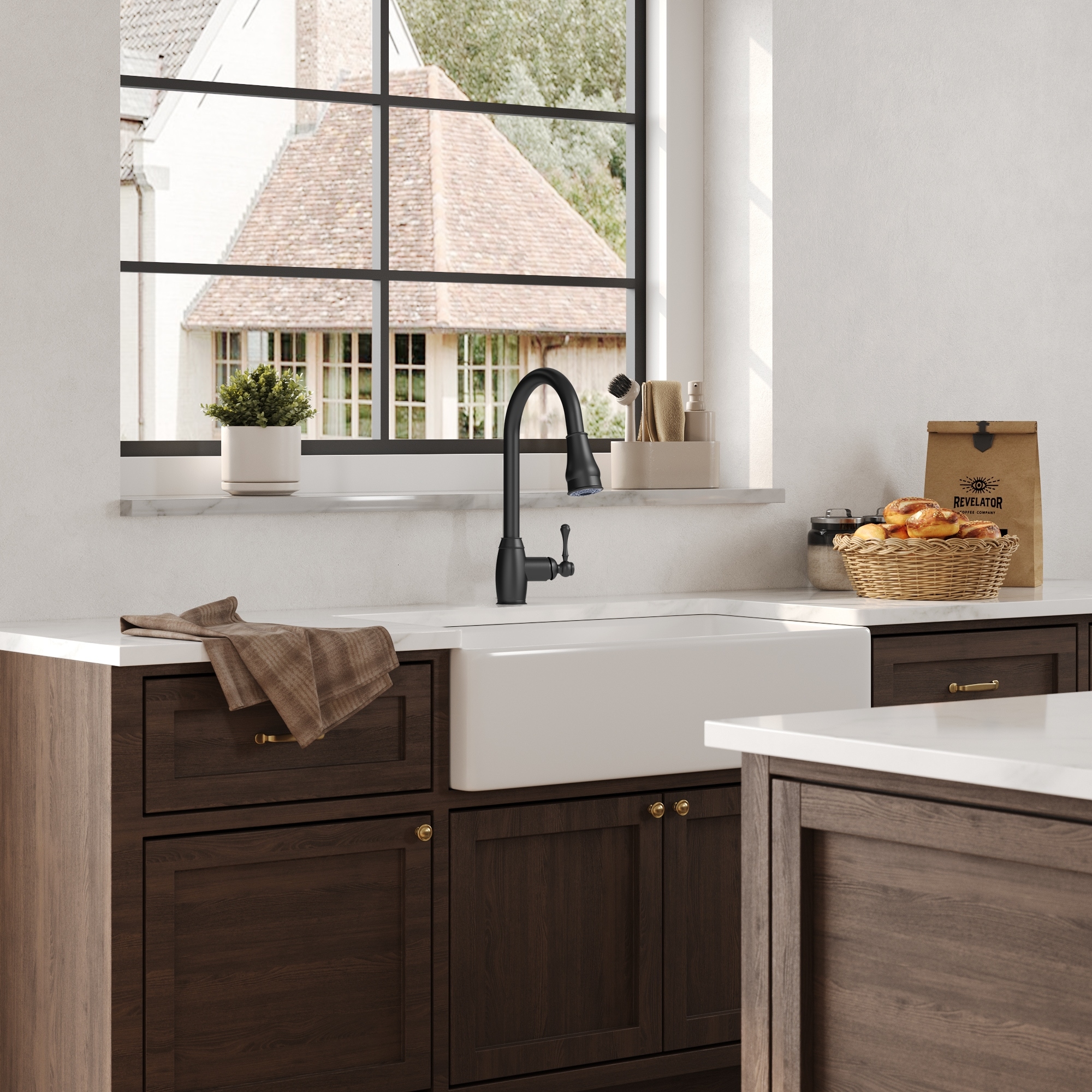 GRANDJOY Single Handle Pull Down Kitchen Faucet with High Arc Spout and Dual Function Sprayer