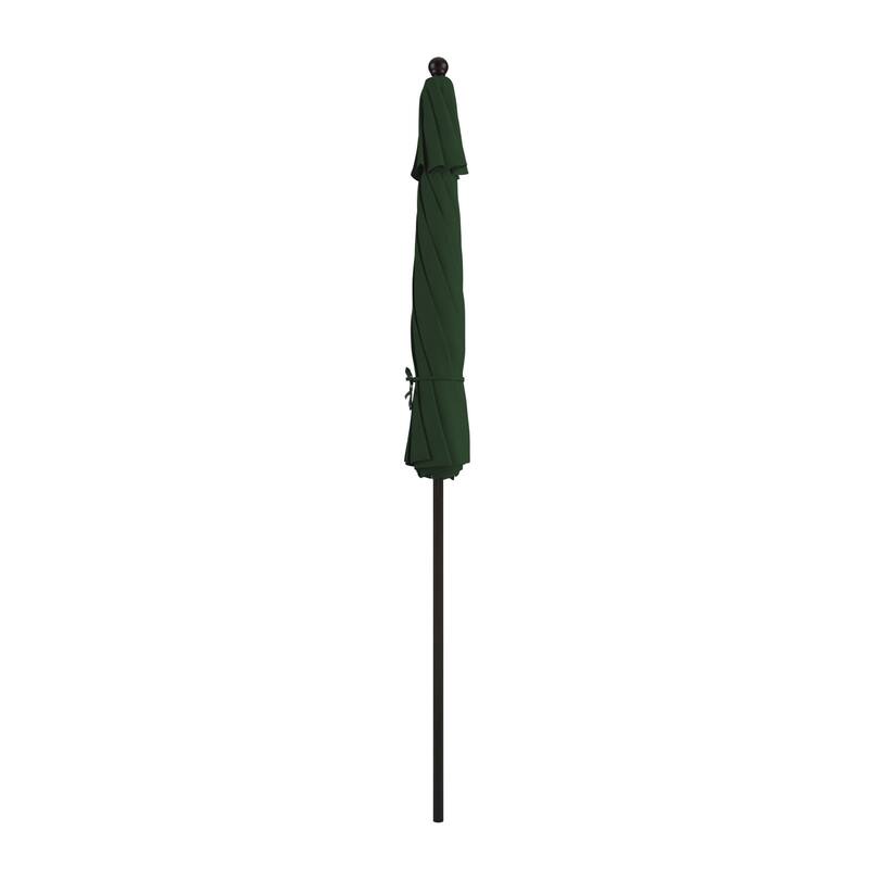 California Umbrella 9' Rd. Aluminum Frame, Fiberglass Rib Market Umbrella, Push Open, Bronze Finish, Pacifica Fabric