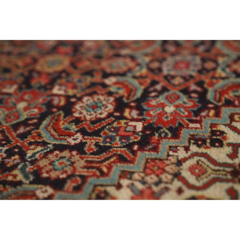 Vegetable Dye Tabriz Persian Vintage Rug Handmade Wool Carpet - 9'11" x 13'1"