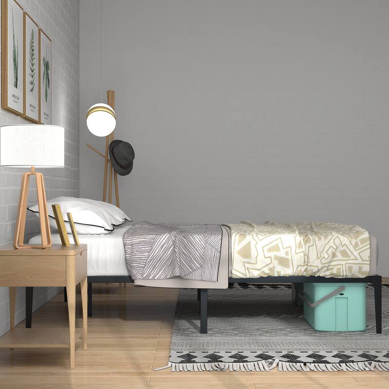 Bed Frame, Metal Slat Support