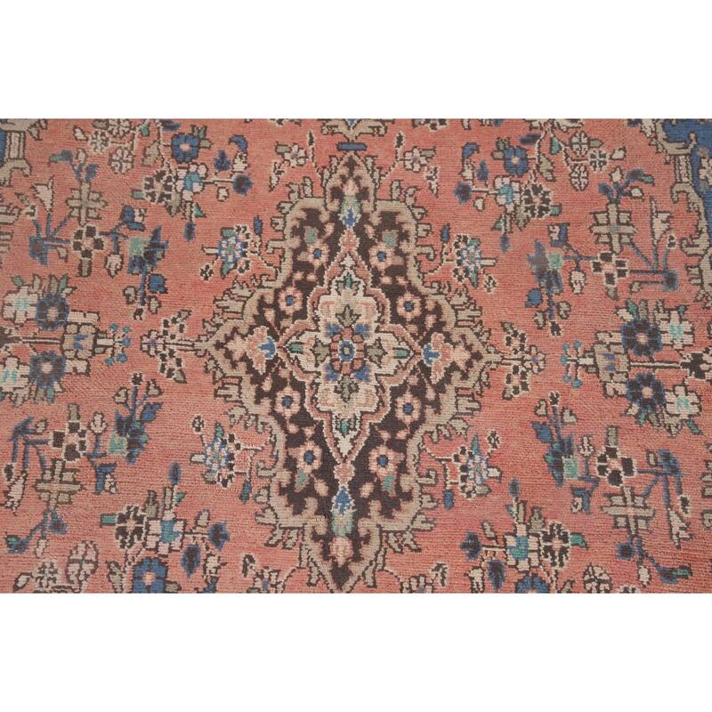 Hamedan Persian Vintage Area Rug Handmade Wool Carpet - 6'6"x 10'0"