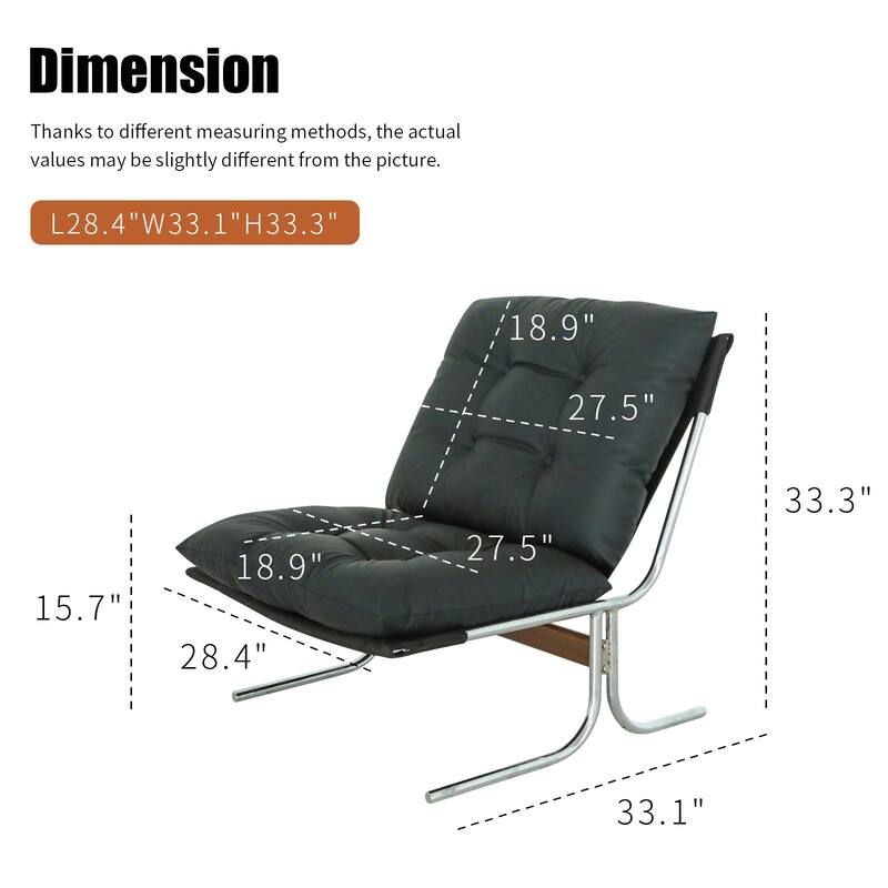 Faux Leather Upholstered Living Room Chair Accent Chair Reading Chair