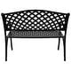preview thumbnail 6 of 10, Sunnydaze 2-Person Black Checkered Cast Aluminum Outdoor Patio Garden Bench