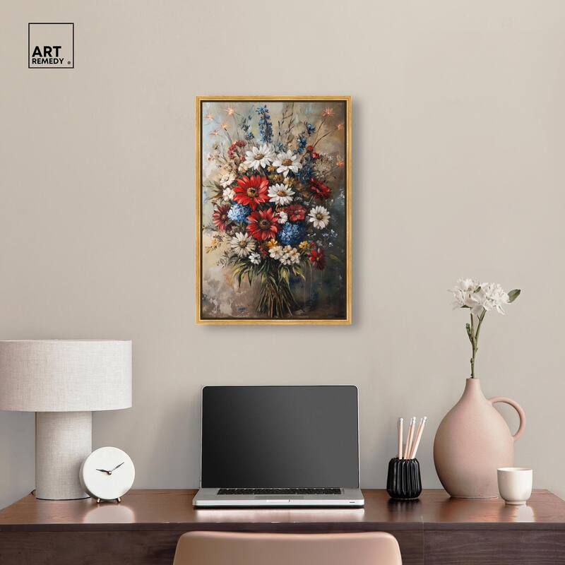 Symphony of Flowers II Canvas by Art Remedy