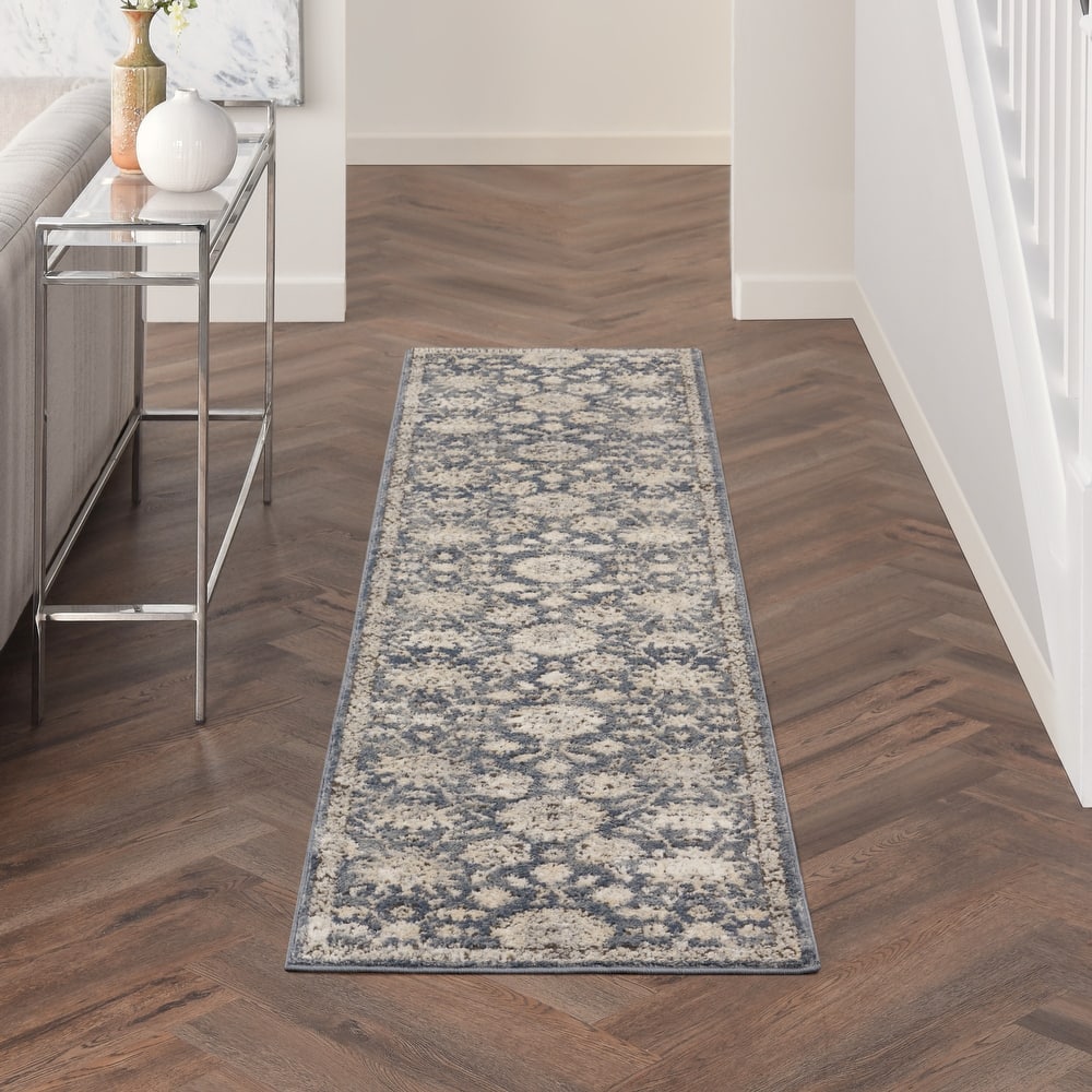 Nourison Concerto Classic Persian Medallion Blue Beige Area Rug