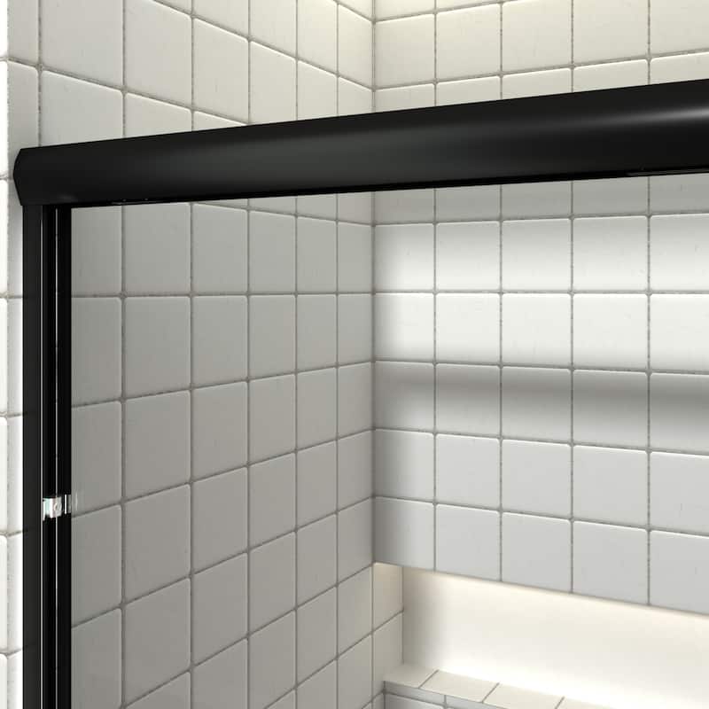 i-Homare 56-60 in. W x 72 in. H Semi-Frameless Bypass Sliding Shower Door