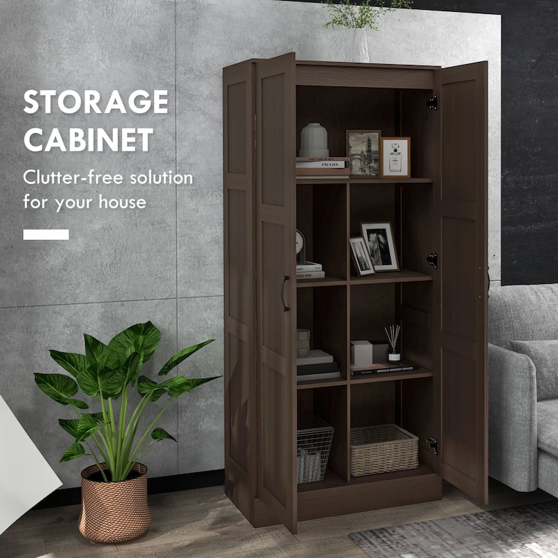 Modern Freestanding Storage Cabinet with Adjustable Shelf and Soft Close Door for Home or Office