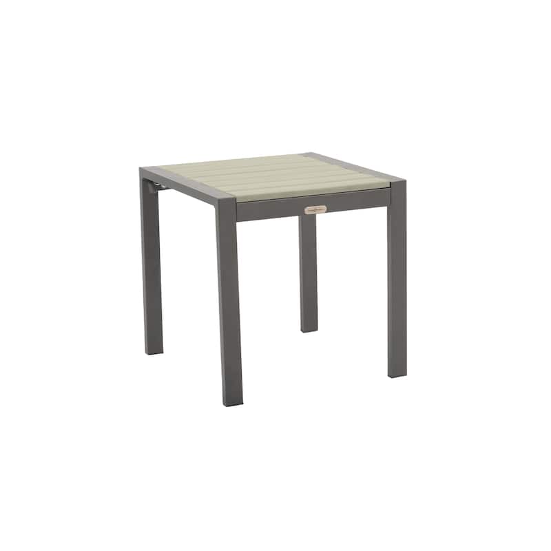 Lakeview Aluminum Outdoor Side Table - 17.75" x 17.75" x 17.75" - 17.75" x 17.75" x 17.75" - Gray