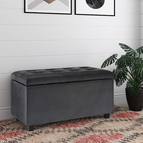 WYNDENHALL Essex 34-in. Wide Rectangular Storage Ottoman