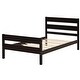 preview thumbnail 6 of 14, Twin Platform Bed with Storage, Headboard, and Footboard - White Pine Wood, Space-Saving Design