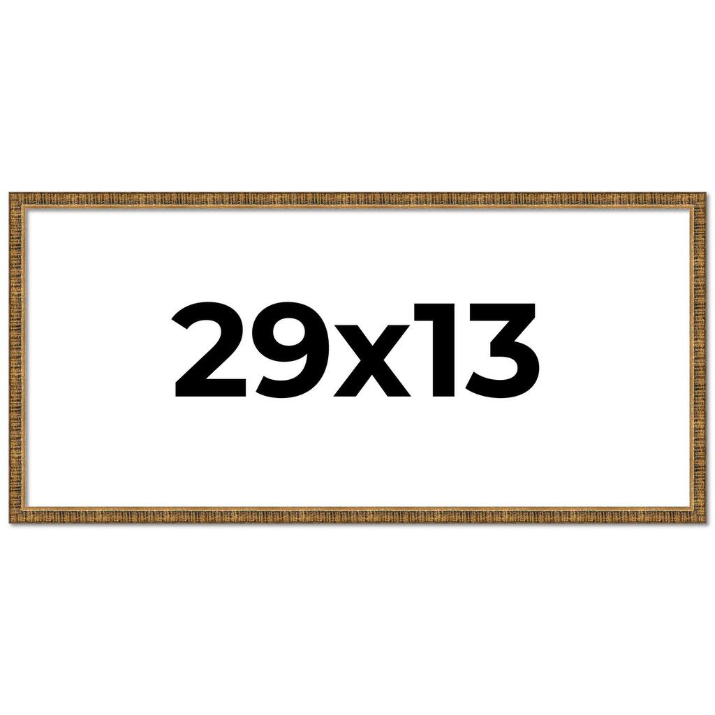 29x13 Frame Gold Kingsley Distressed Solid Wood Picture Frame Width
