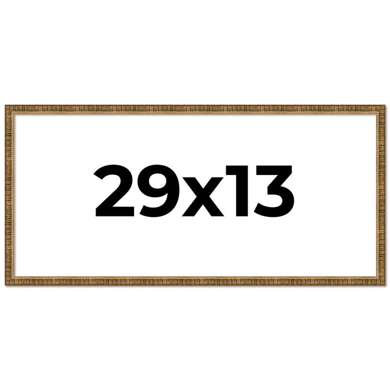 29x13 Frame Gold Solid Wood Picture Frame - Complete Modern Photo