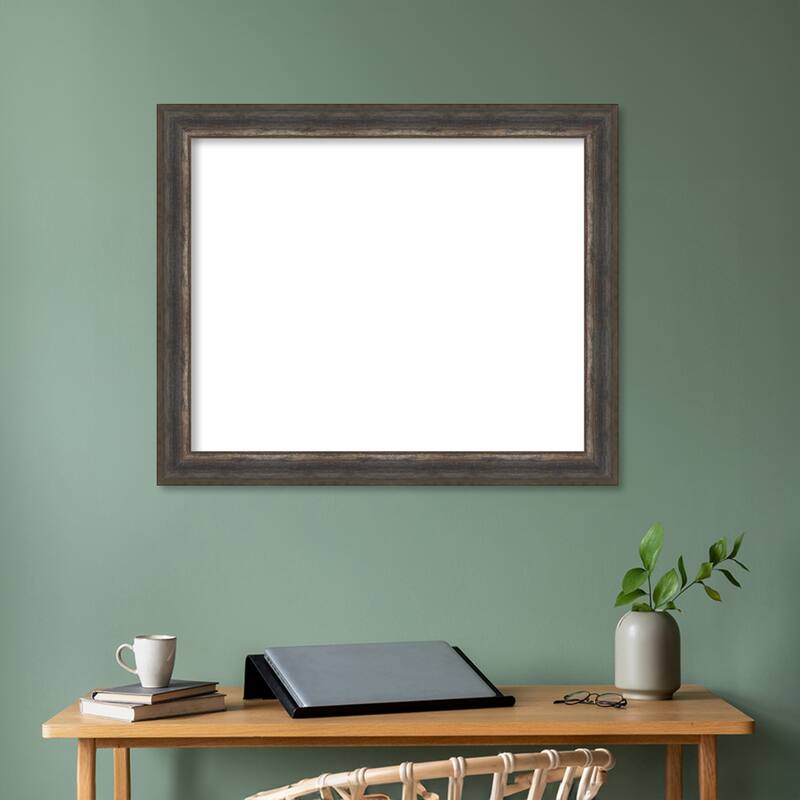Amanti Art Alta Brown Grey Framed Dry Erase Magnetic Board