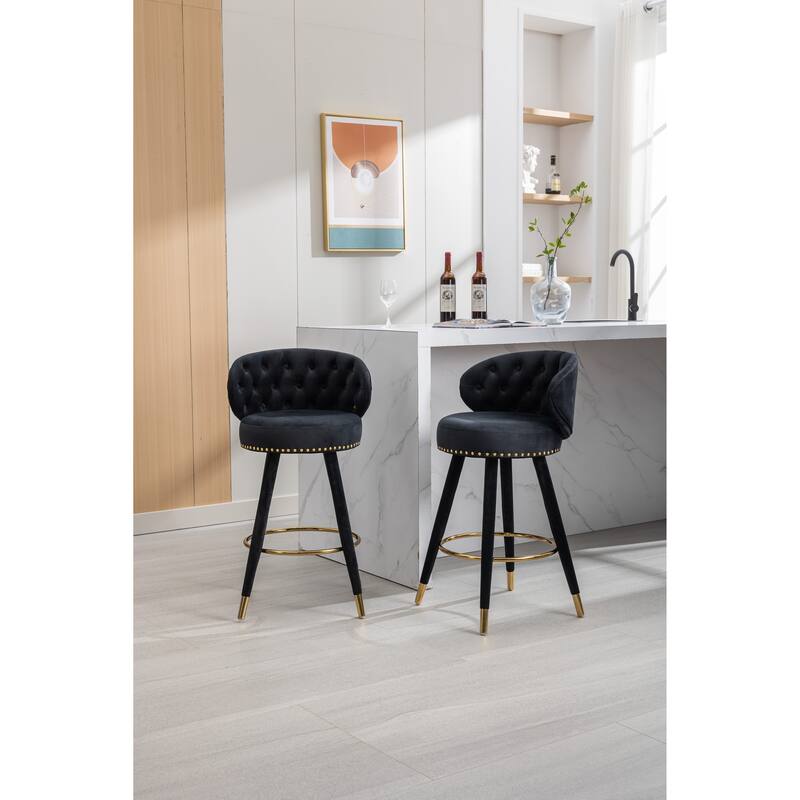 Counter Height Bar Stools with a fixed height of 360 degrees Set of 2