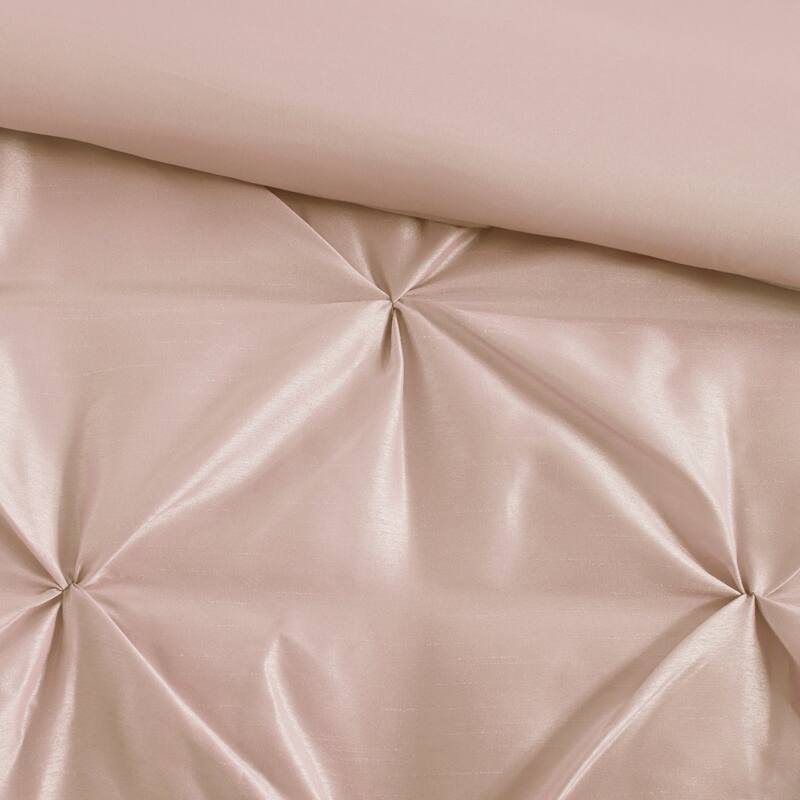 7 Piece Tufted Comforter Set Blush Full