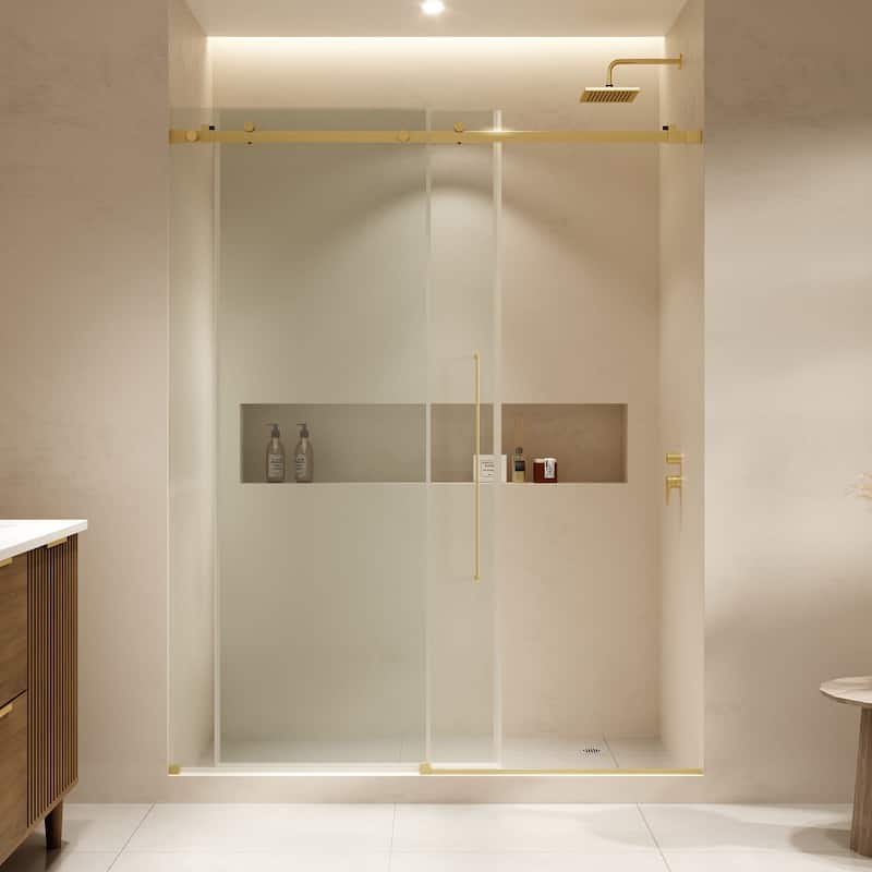 Ove Decors 15SGP-SELB60 Selby 74" High x 60" Wide Sliding Frameless