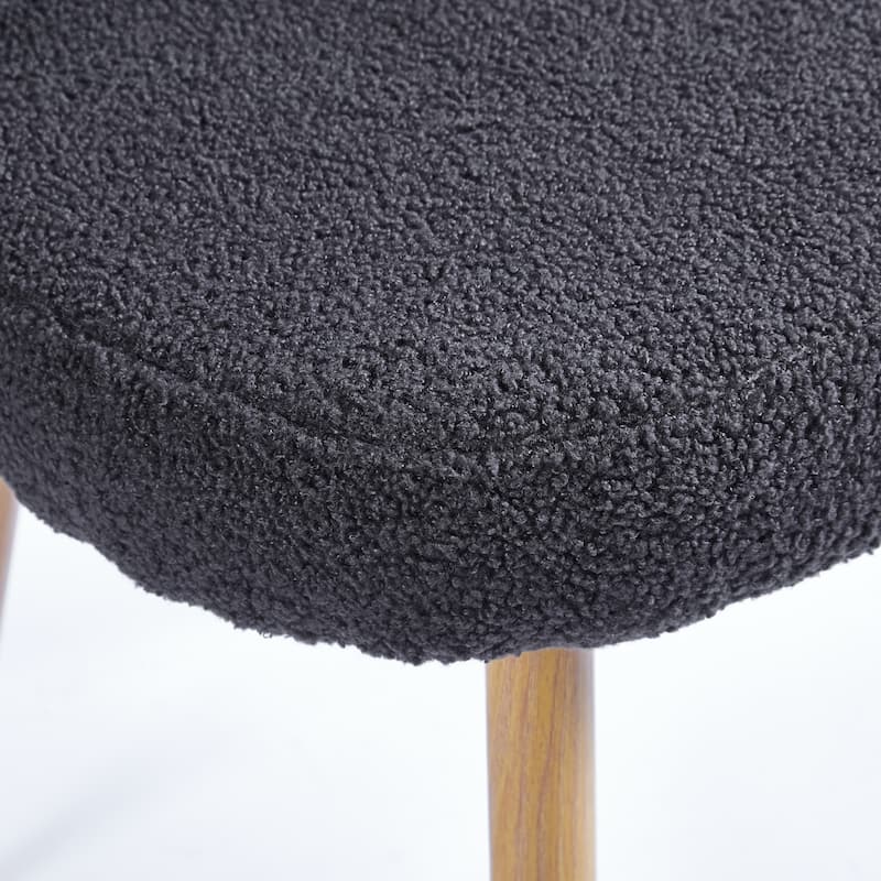 GDFStudio - Leclaie Modern Upholstered Dining Chair with Ergonomic Seat Cushion Backrest & Iron Legs, Set of 2 - 21.26"W