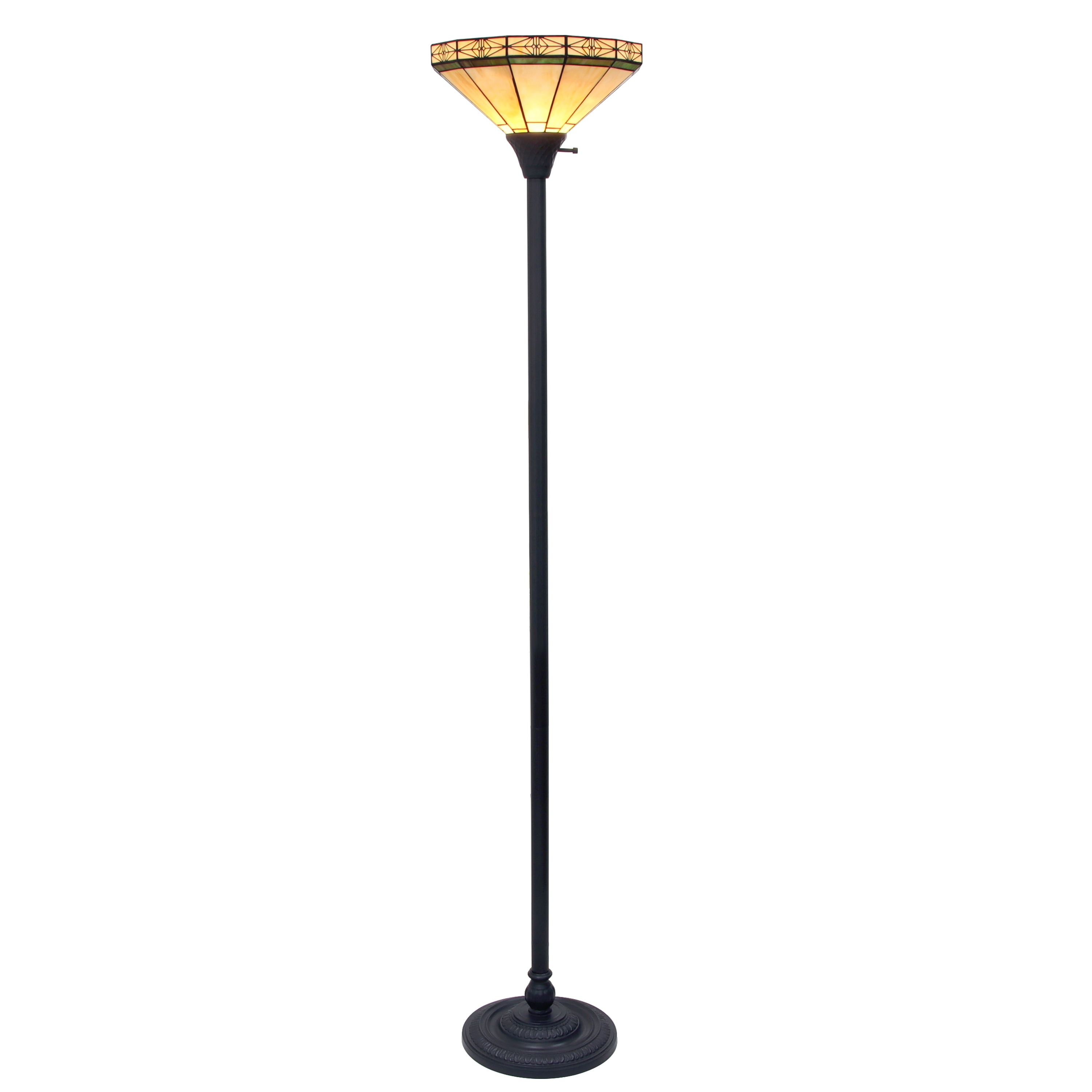 Tiffany-Style Mission Design 1-light Blackish Bronze Floor Lamp