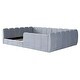 preview thumbnail 8 of 37, Velvet Upholstered Floor Bed