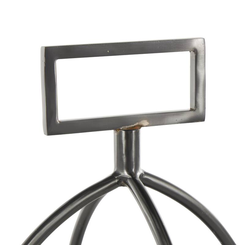 Metal Open Frame Candle Lantern with Rectangle Handles - Silver - Roche River Decor