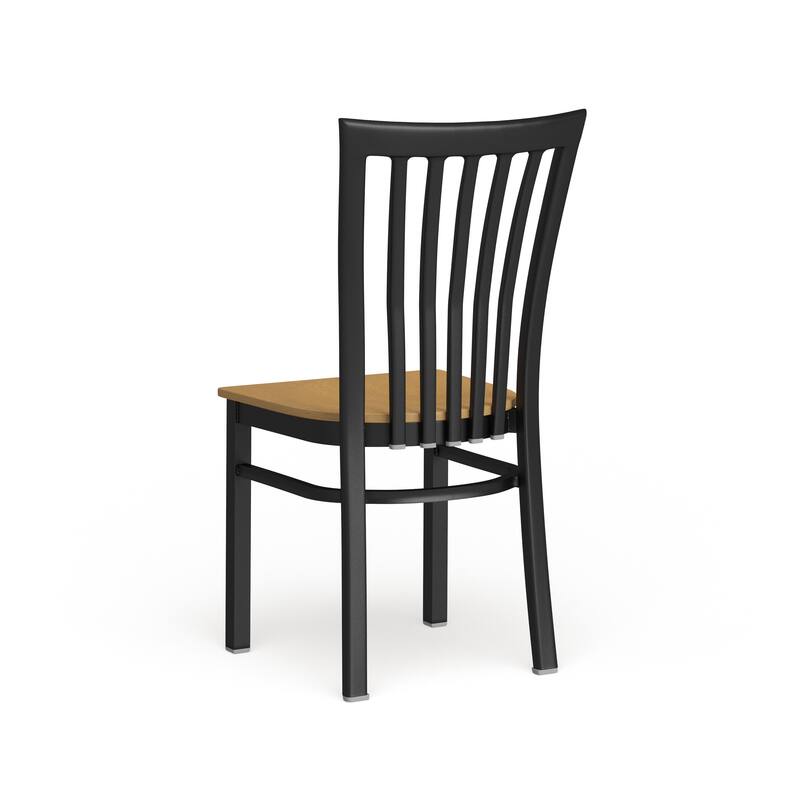 School House Back Metal Restaurant Chair - 17.25"W x 18.75"D x 34.75"H - 17.25"W x 18.75"D x 34.75"H