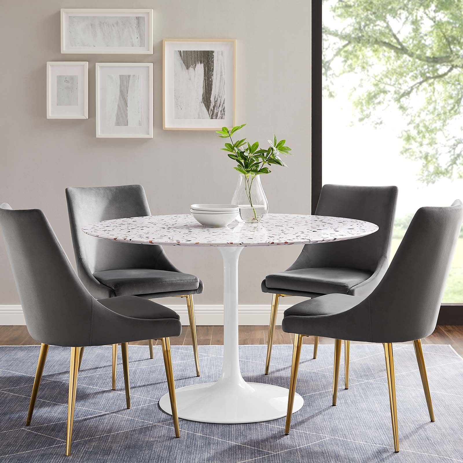 Lippa 47 Round Terrazzo Dining Table Bed Bath Beyond 36091023