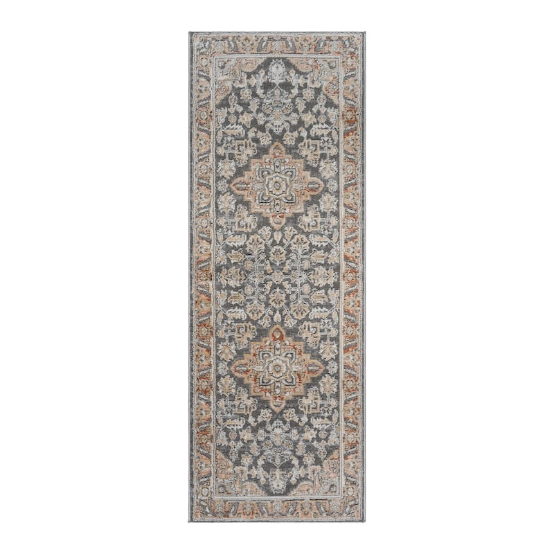 Gertmenian Arlo High Low Transitional Modern Gray Ivory Black Indoor Area Rug Collection