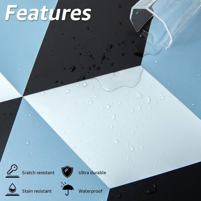 Art3d 11.8" x 10.2" Hexagon Peel and Stick Flooring Tile Marble Look, 30-Pack,Self Adhesive Waterproof Vinyl Floor Tile