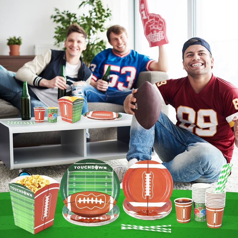151 Pcs Football Party Tableware Set Serve 25
