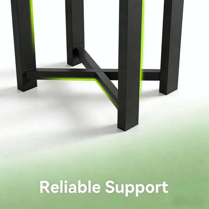 63" Rustic Industrial Console Table with Black Iron Hairpin Legs