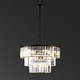 preview thumbnail 3 of 24, SAFAVIEH Couture Karissa 24-Inch Crystal 10-Light Tier Chandelier - 24" W x 24" D x 21 / 69" H