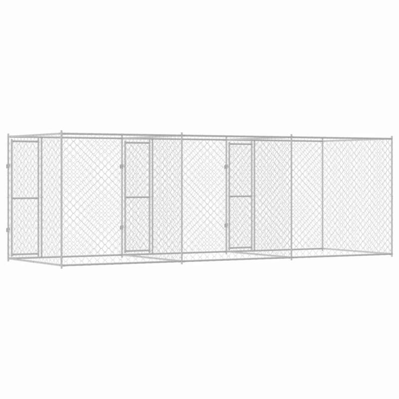 vidaXL Dog Cage Silver 400/600 x 200 x 200 cm Galvanised Steel