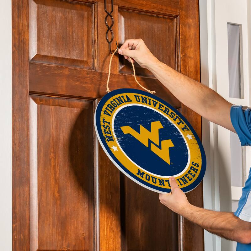 West Virginia University Wooden Door Decor Wall Sign - Multi-Color