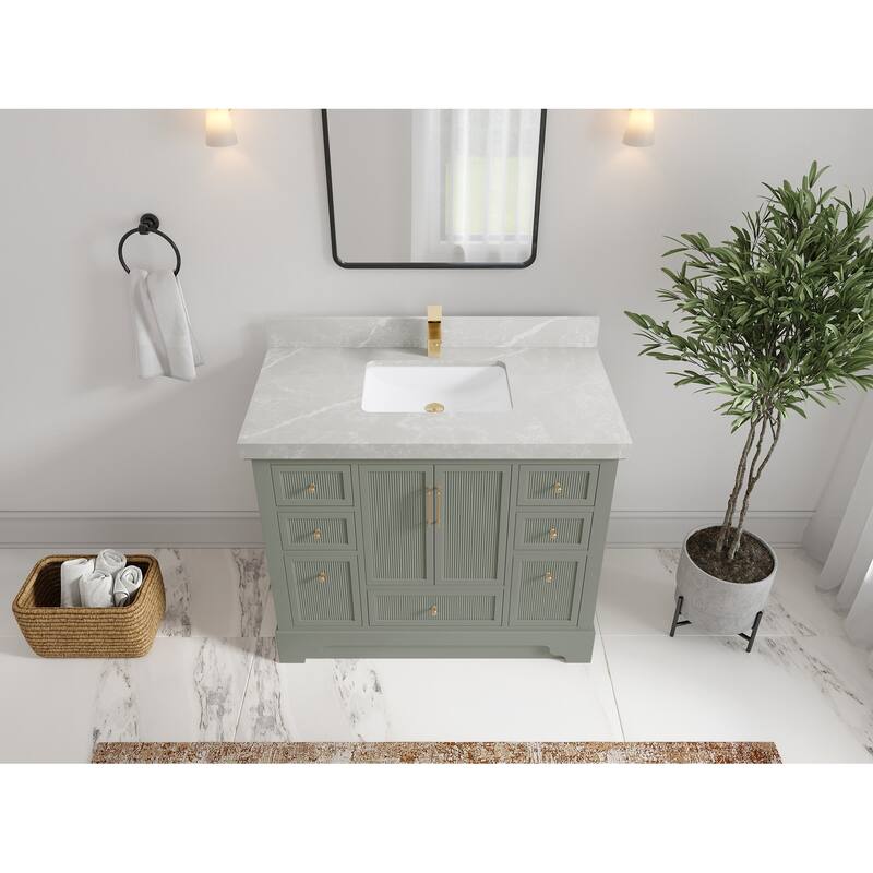 Willow Collections 42 in. W x 22 in. D Alys Single Sink Bathroom Vanity with Countertop
