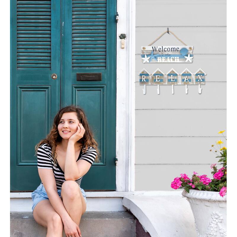 CoTa Global Aqua Sky Nautical Sign Collection for Wall Decor - 3 Piece