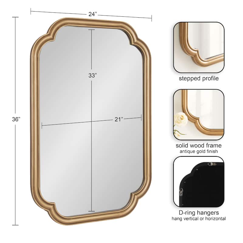 Kate and Laurel Glenby Scallop Wall Mirror