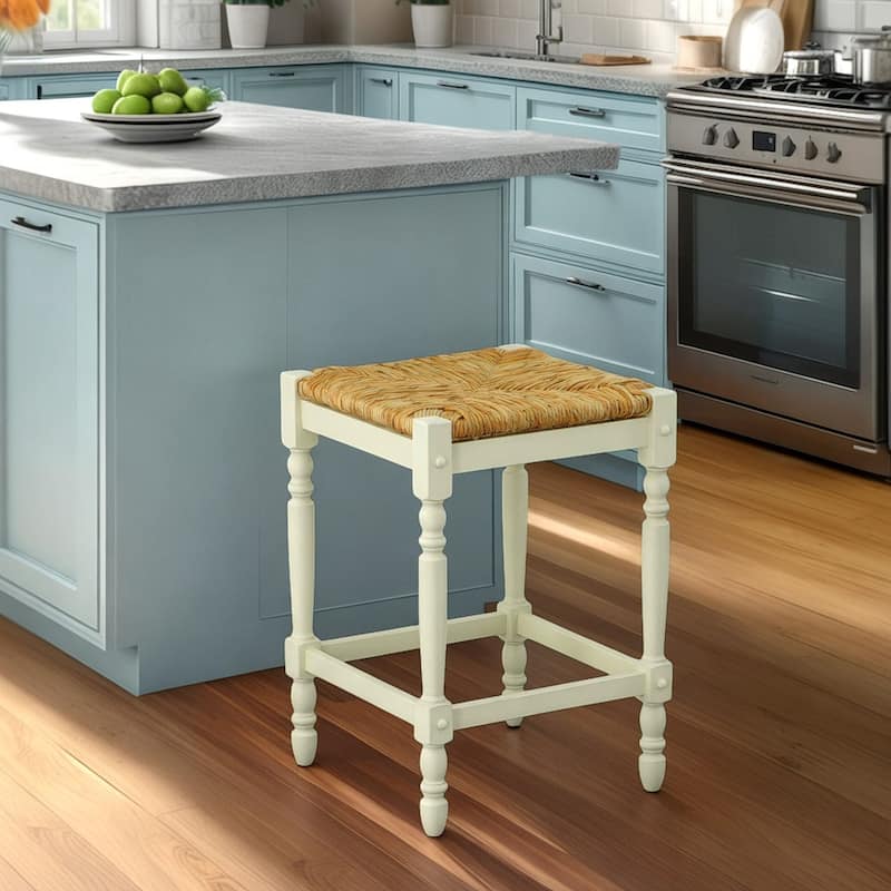 Carolina Living Stony Creek 24-inch Antique White Morgan Counter Stool