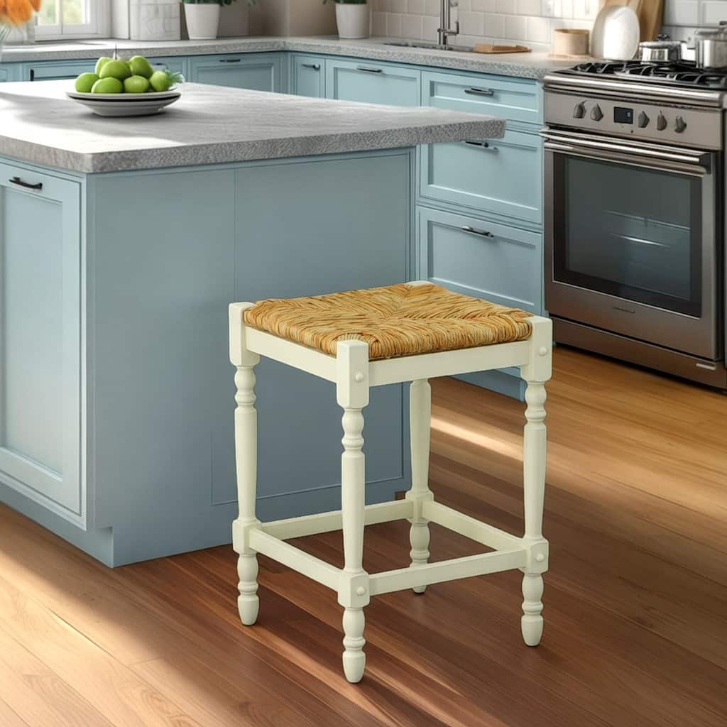 Carolina Living Stony Creek 24-inch Antique White Morgan Counter Stool