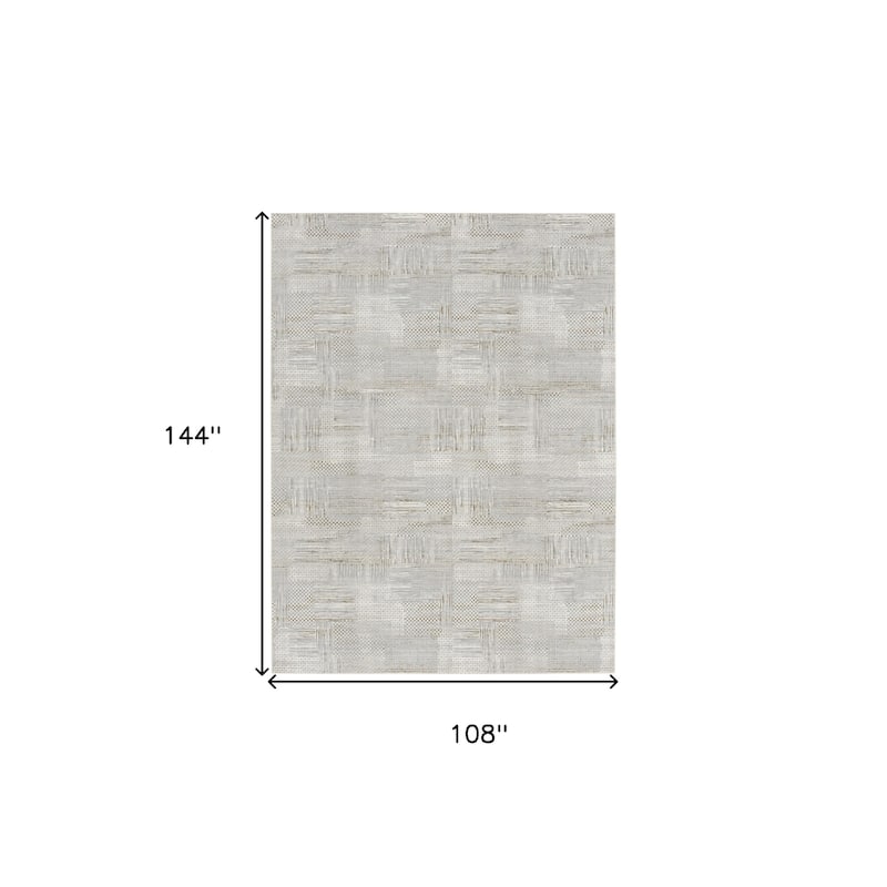 Power Loomed Abstract Modern Non Skid Stain Resistant Area Rug - 144' X '108' X '0.39