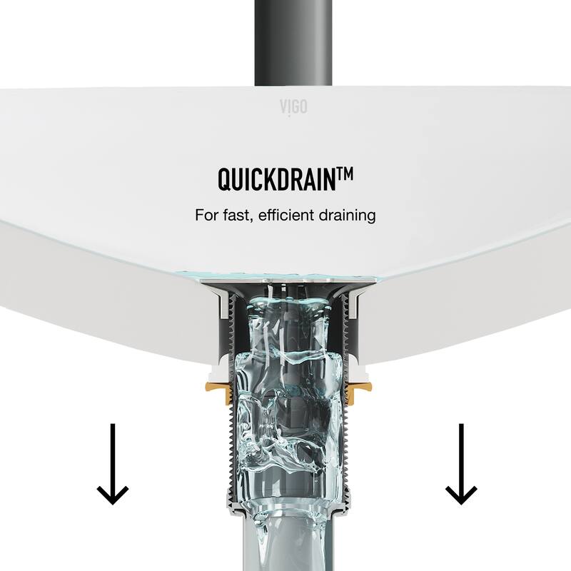 VIGO 1.75" W Vessel Bathroom Sink Grid Drain