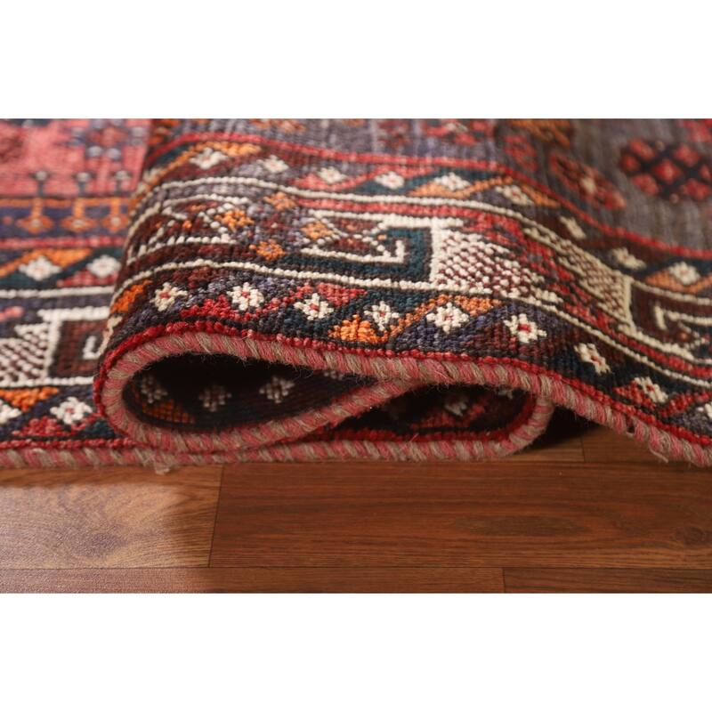 Qashqai Persian Vintage Area Rug Bedroom Handmade Wool Carpet - 4'5"x 6'11"