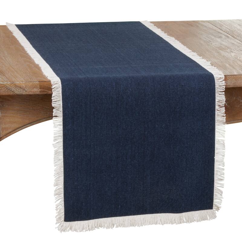 Table Runner With Fringe Border Design