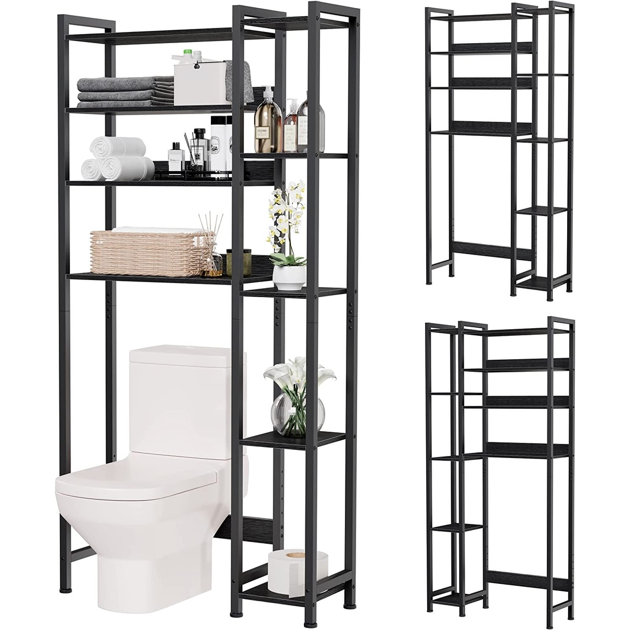 https://ak1.ostkcdn.com/images/products/is/images/direct/0a3095b0acf895f80b9656df27f10ed97467dd9b/Over-The-Toilet-Storage-Black%2C-4-Tier-Bathroom-Cabinet-with-Side-Shelves%2C-Freestanding-Rack-Restroom-Space-Saver.jpg