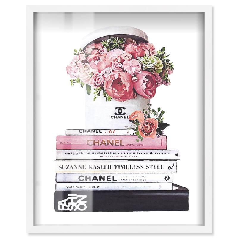 Doll Memories - Roses upon Books Shadowbox by Art Remedy - White - 20" x 24"